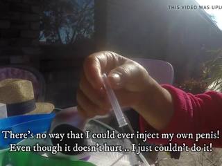 Vrouw administers injections een hand- baan & ik sperma: hd seks video- 53