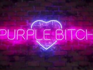 Cosplay lassie har første x karakter film med en fan av purple harlot