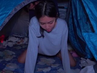 Awam camping dewasa filem dalam tent feat. bellamissu