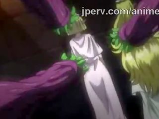 Sensational elfo principessa avvitato da mazzo di tentacoli in hentai clip