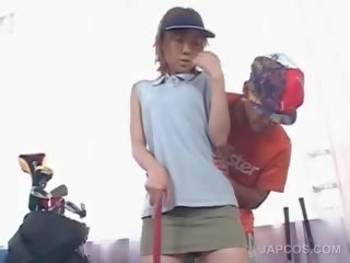 Redhead Japanese Tennis Player Giving Fellatio